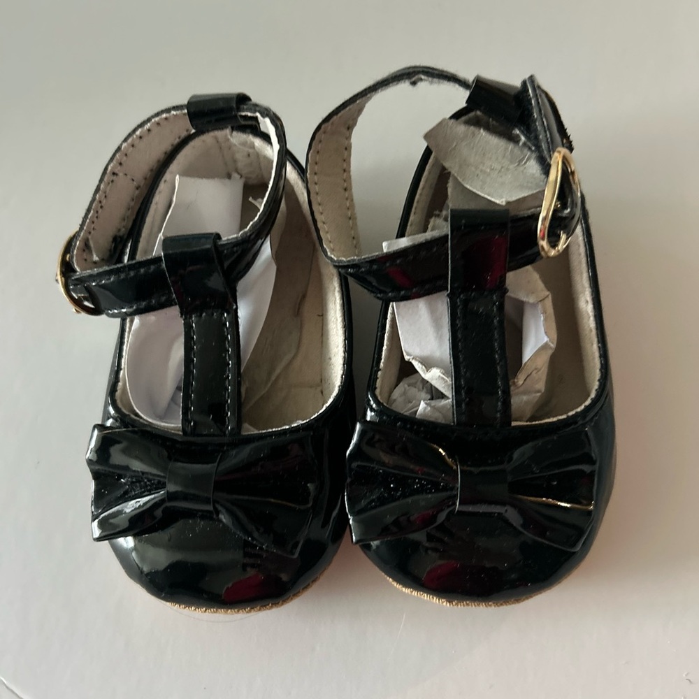 NEW Black Patent Leather Kids Shoes